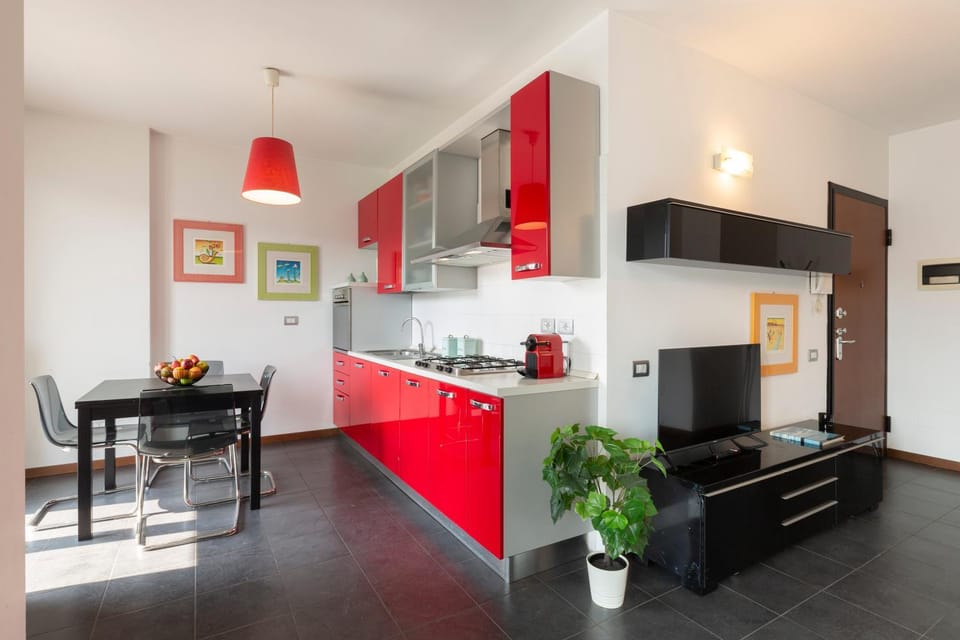 Kitchen or kitchenette, Living room, Dining area