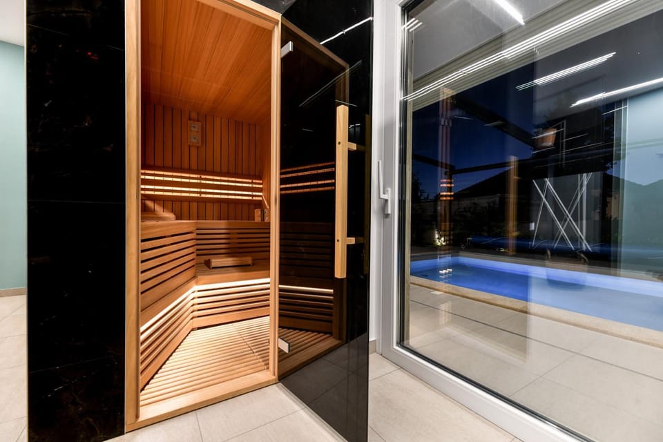 Sauna, Pool view, Swimming pool