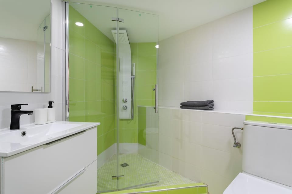 Bathroom, Living room