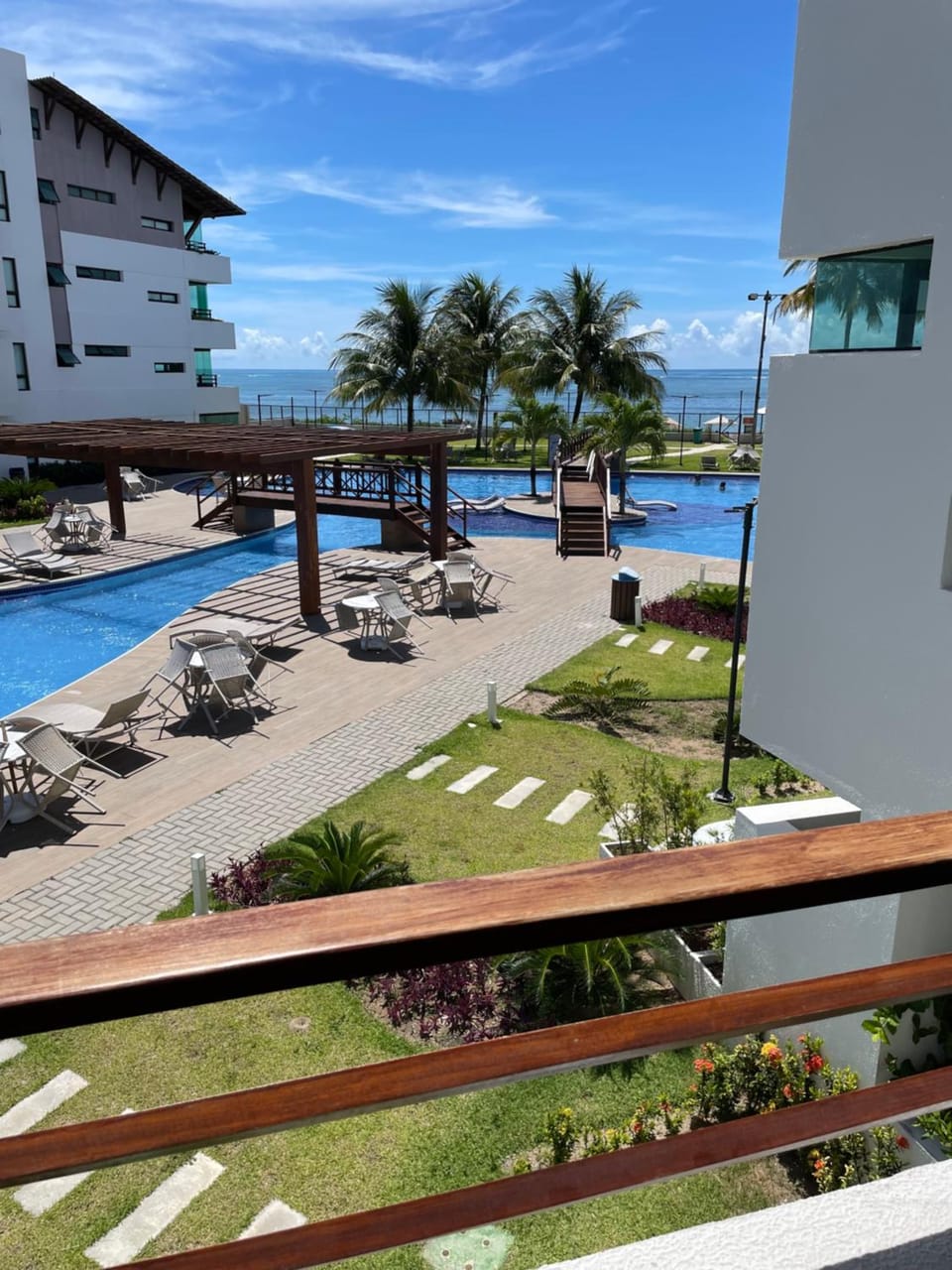Property building, Day, View (from property/room), Balcony/Terrace, Pool view, Sea view, Swimming pool