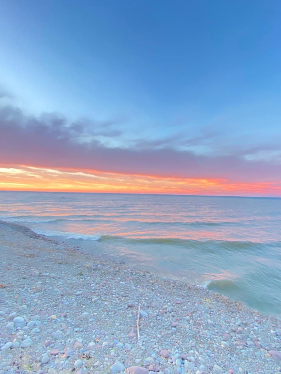 Natural landscape, Lake view, Sunset