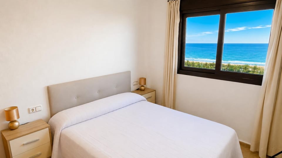 Bed, Photo of the whole room, Bedroom, Sea view