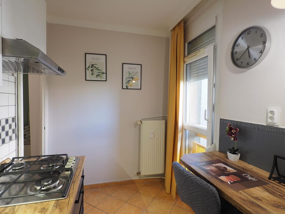 Kitchen or kitchenette, Dining area, stove