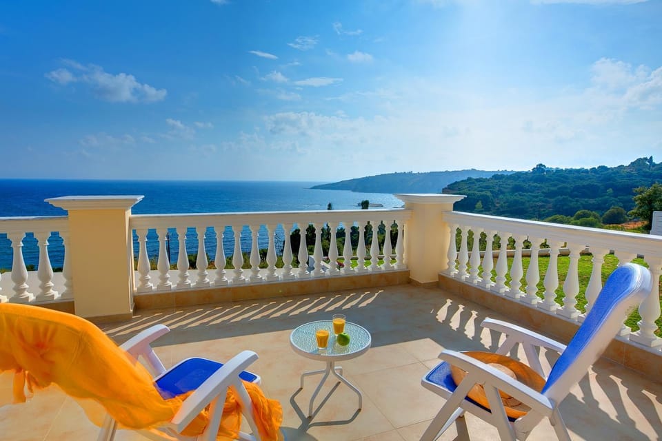 Day, Natural landscape, View (from property/room), Balcony/Terrace, Seating area, Sea view