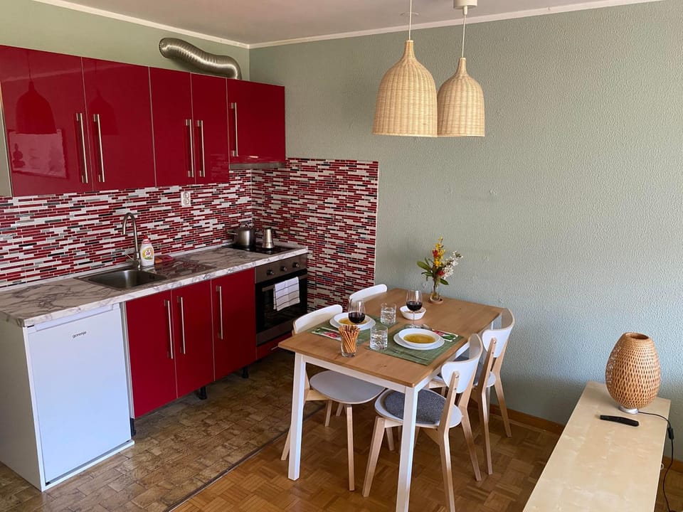 Kitchen or kitchenette, Dining area, oven, pet friendly, stove