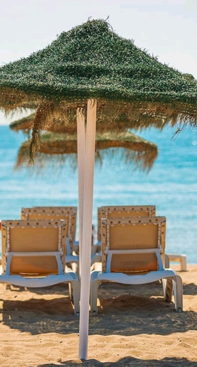 Beach, sunbed