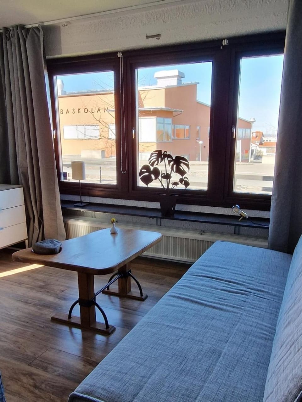 Property building, Living room, Garden view