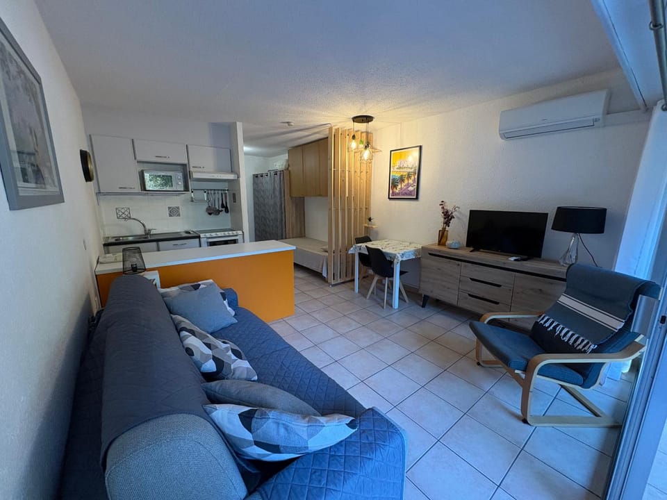 Studio Climatisé 2/3 Pers, Balcon, à 50m de la Plage et 200m du Centre-Ville de Saint-Raphaël - FR-1-466A-49 Apartment in Saint-Raphael