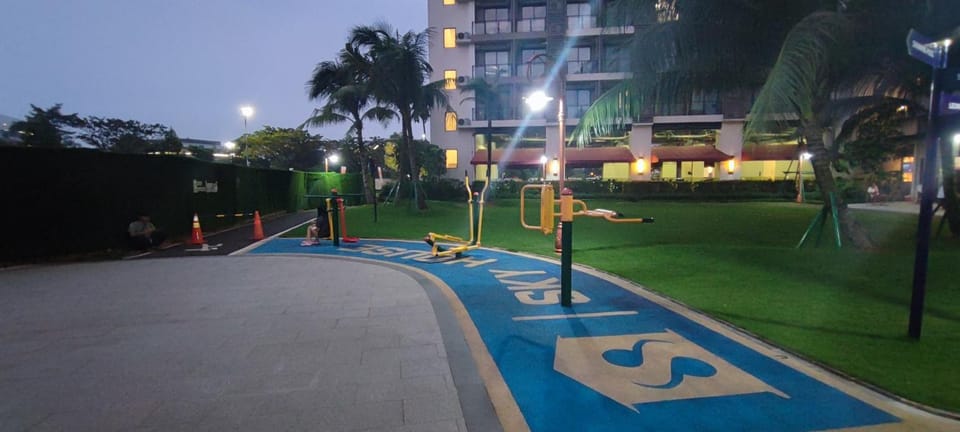 Night, Natural landscape, Children play ground, Garden