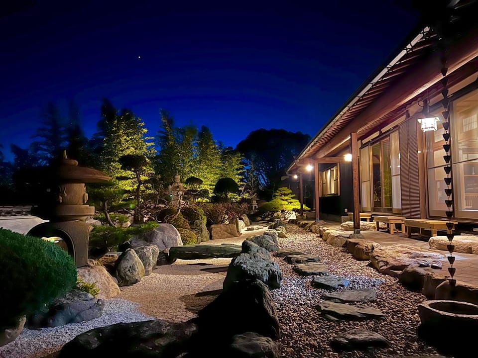 Night, Garden, Garden view