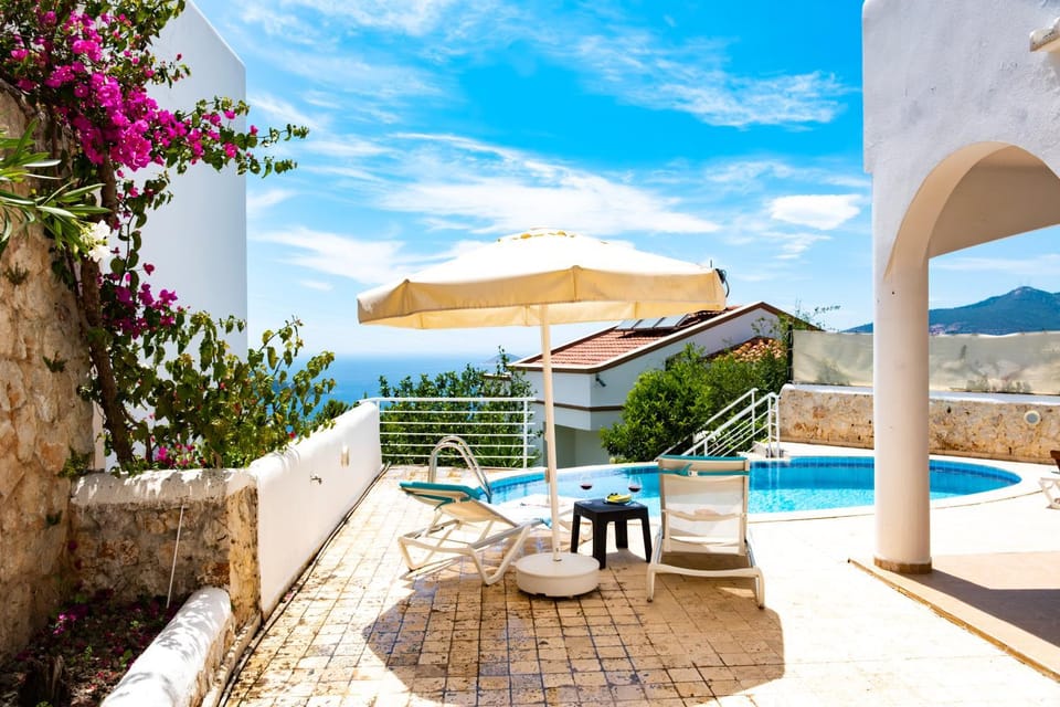 Mountain view, Pool view, Sea view, Swimming pool, sunbed