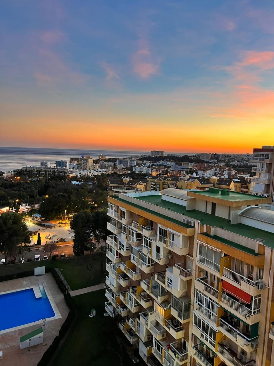 Natural landscape, Pool view, Sea view, Sunset
