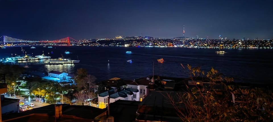 Night, Natural landscape, Balcony/Terrace, City view, Sea view