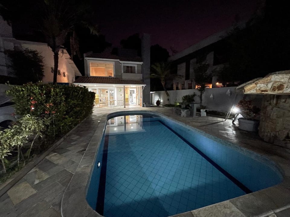 Night, Pool view, Swimming pool