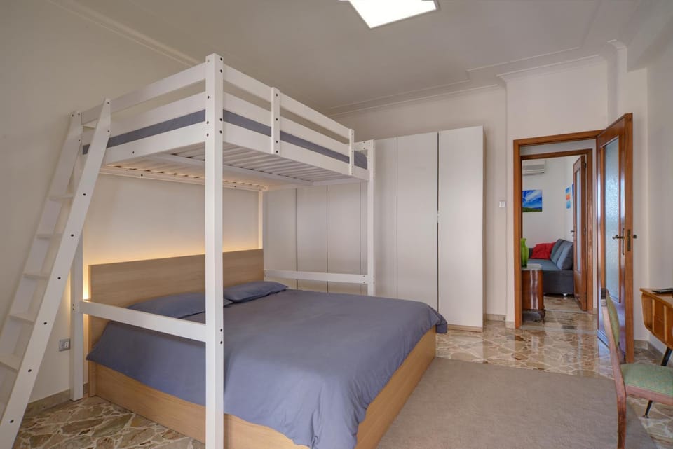 Bed, Decorative detail, Bedroom, bunk bed, microwave, wardrobe