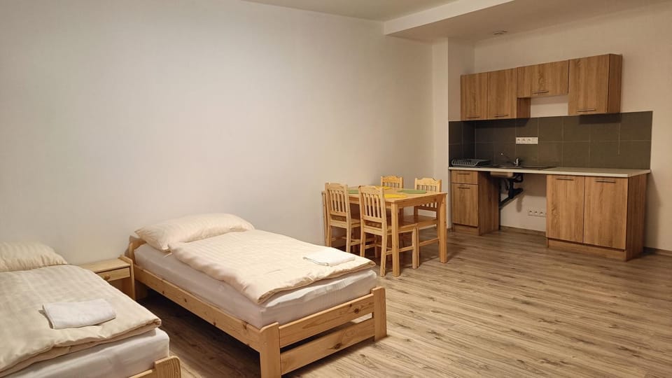 Bed, Kitchen or kitchenette, Photo of the whole room, Bedroom, towels