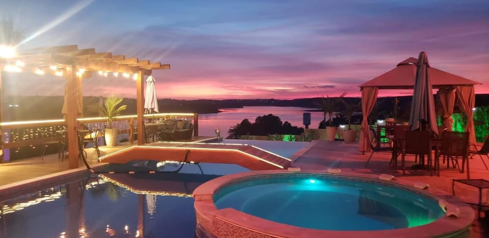Hot Tub, Pool view, Swimming pool, Sunset