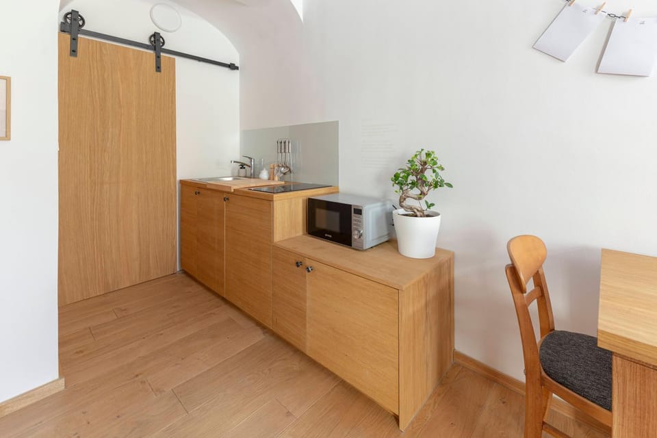 Kitchen or kitchenette, minibar