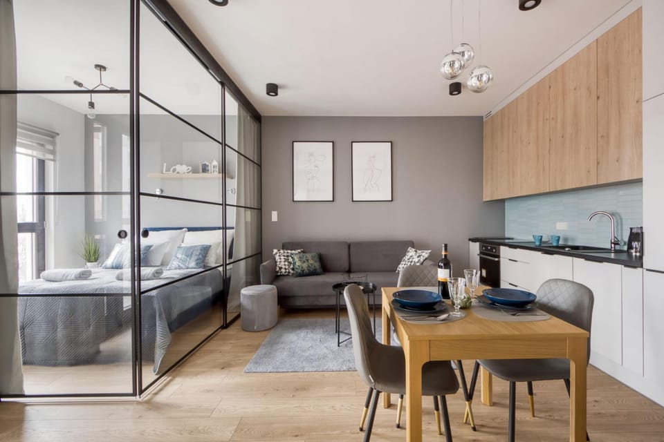 Bed, Kitchen or kitchenette, Living room, Photo of the whole room, Seating area, Dining area, Bedroom