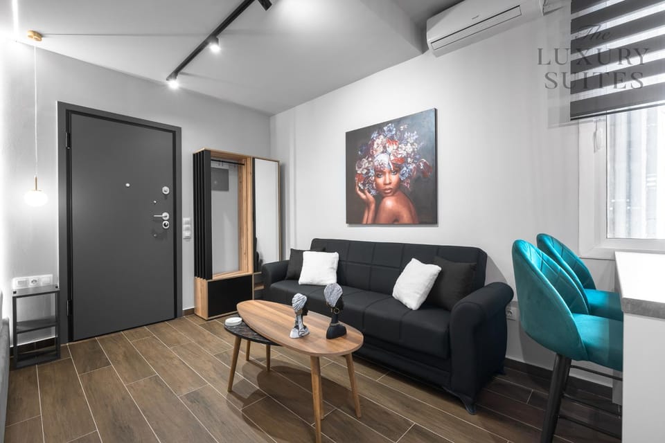 Living room, Seating area, air conditioner