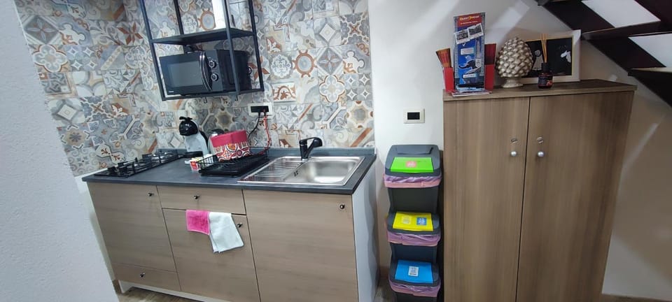 Kitchen or kitchenette, minibar, stove