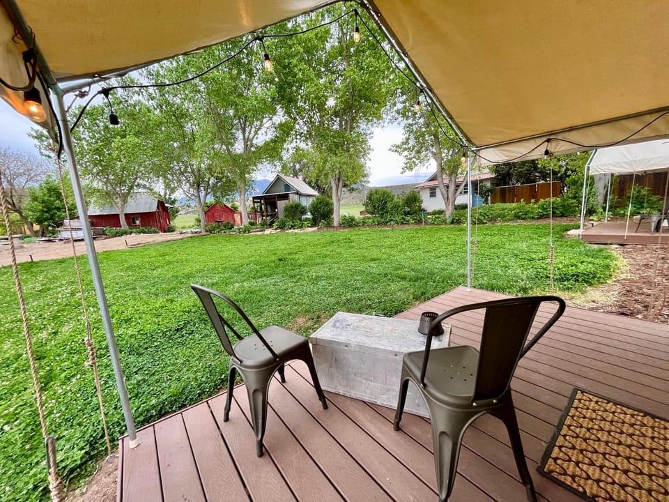 Patio, Garden, Seating area, Garden view, Mountain view