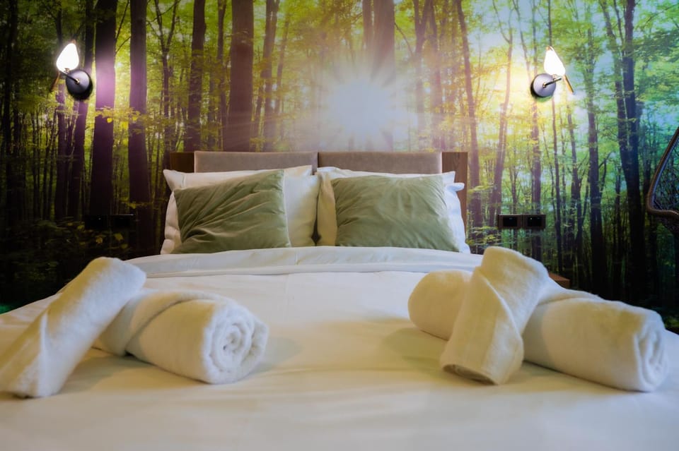 Bed, Natural landscape, Bedroom