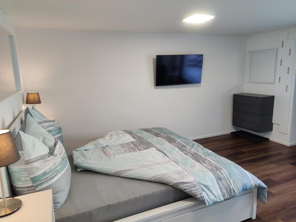 Bed, TV and multimedia, Photo of the whole room, Bedroom