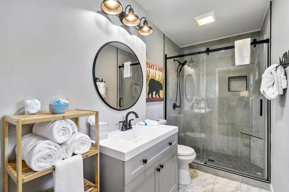 Shower, Toilet, towels