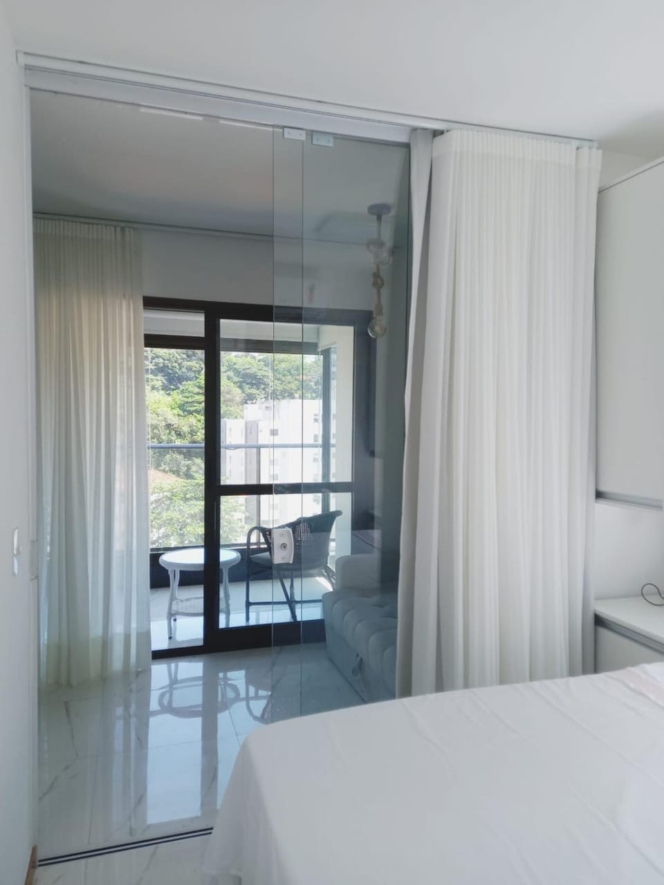 Bed, Seating area, Bedroom