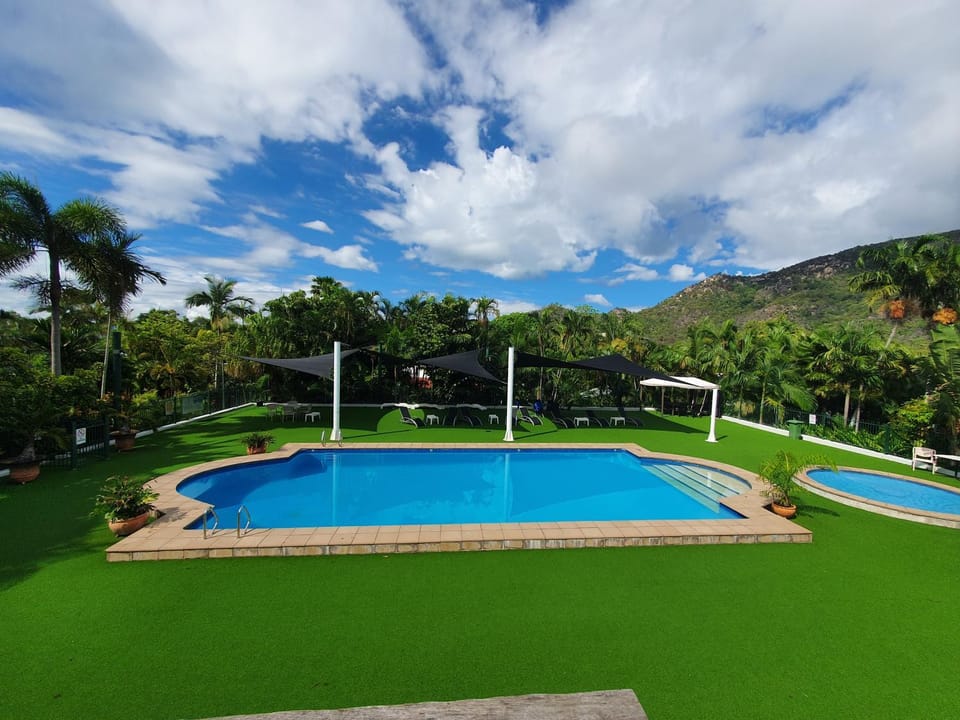 Natural landscape, Pool view, Swimming pool, sunbed