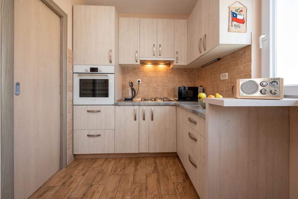 Kitchen or kitchenette, dishwasher