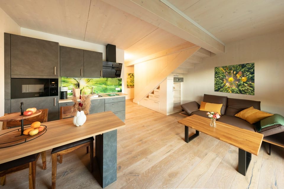 Property building, Kitchen or kitchenette, Living room, Seating area, Dining area, stove