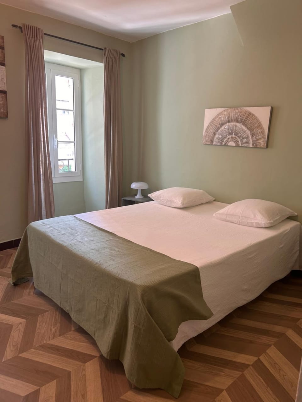 Bed, Bedroom, City view