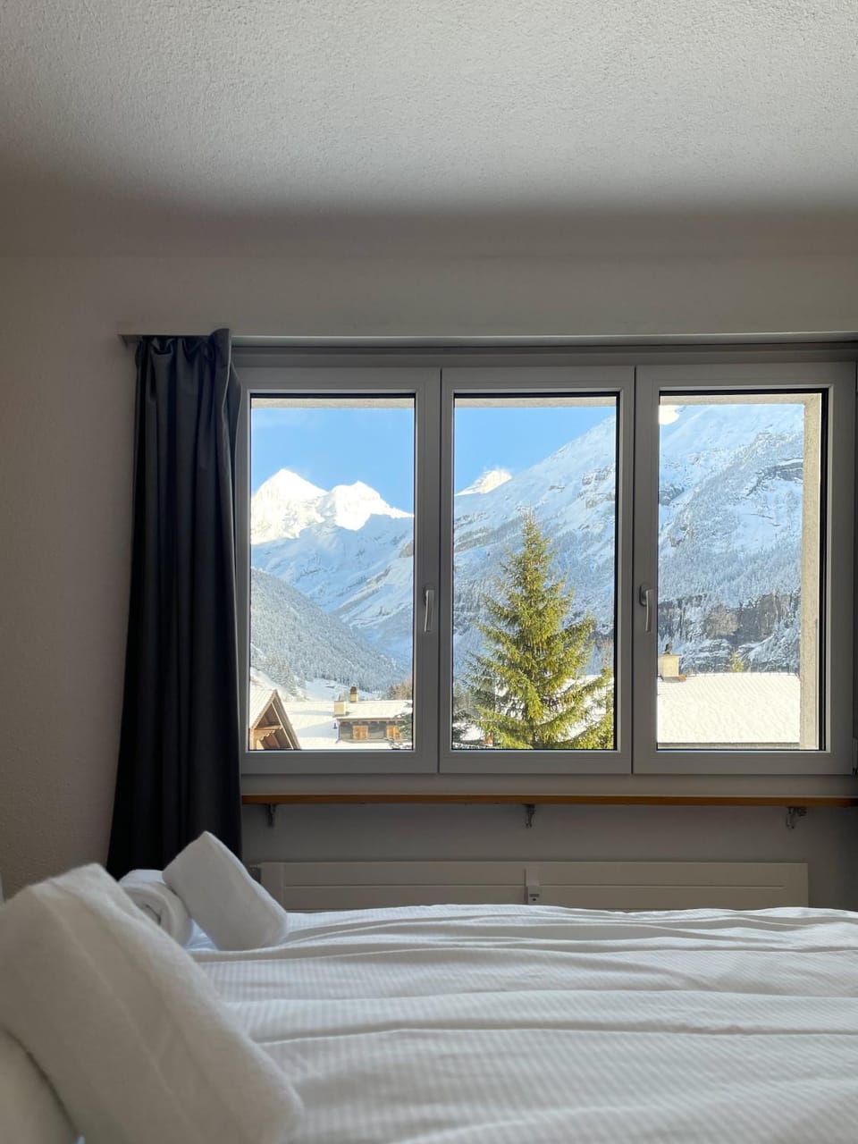 Bed, Natural landscape, Mountain view