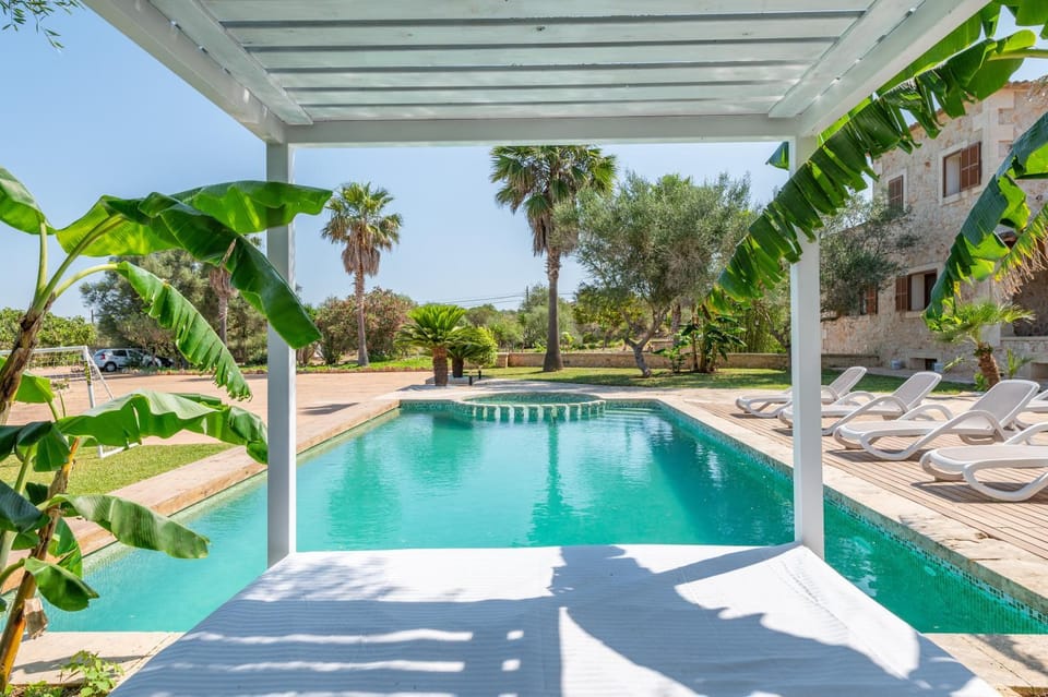Property building, Living room, Swimming pool