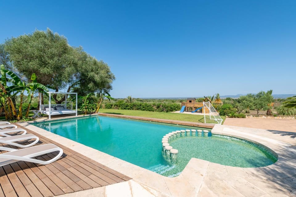 Property building, Living room, Swimming pool