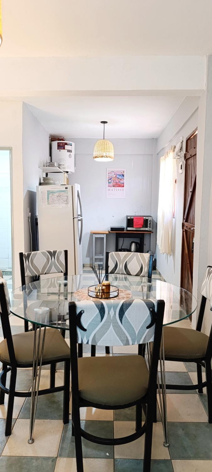 Kitchen or kitchenette, Living room, Dining area, stove