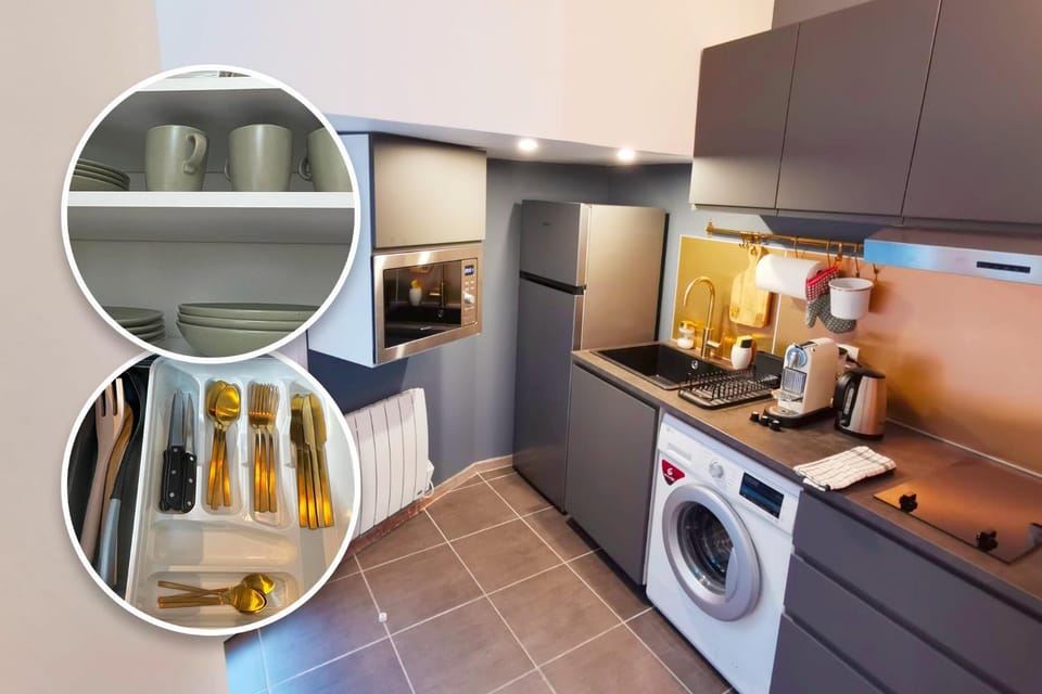 Coffee/tea facilities, pet friendly, washing machine, kitchen