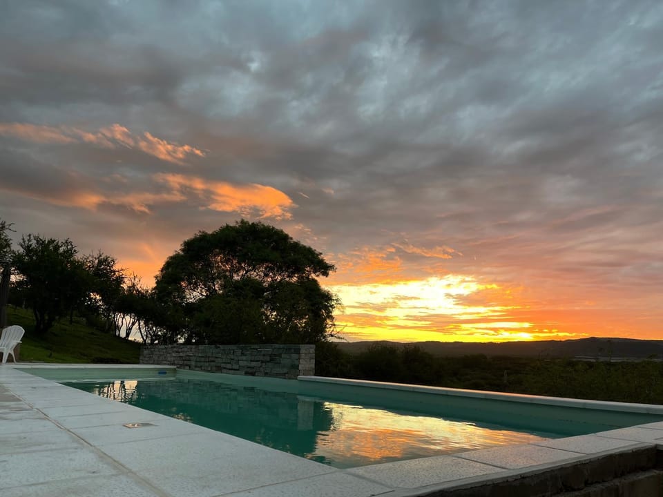 Swimming pool, Sunset