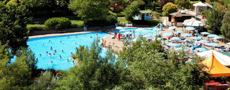 Bird's eye view, Summer, Swimming pool