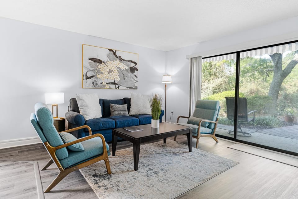 Living room, Seating area, Garden view, furniture