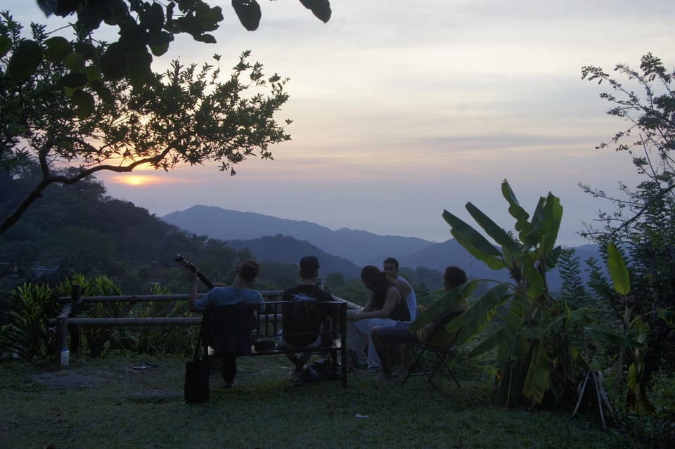 Natural landscape, Sunset, group of guests