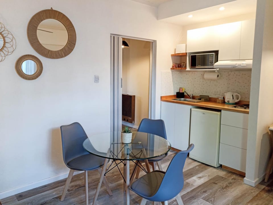 Living room, Dining area, minibar, stove
