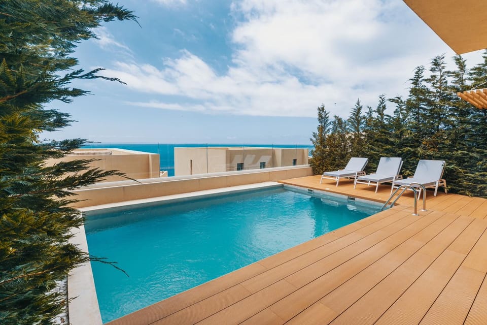 Patio, Day, Natural landscape, Pool view, Sea view, Swimming pool, sunbed