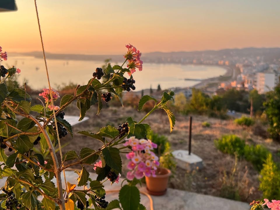 Nearby landmark, Natural landscape, Mountain view, Sea view, Sunset