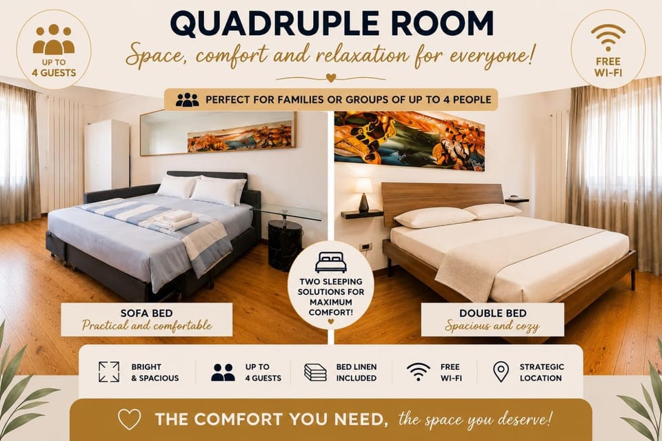 Milano Brenta Suites Room for 4 Bed and Breakfast in Milan