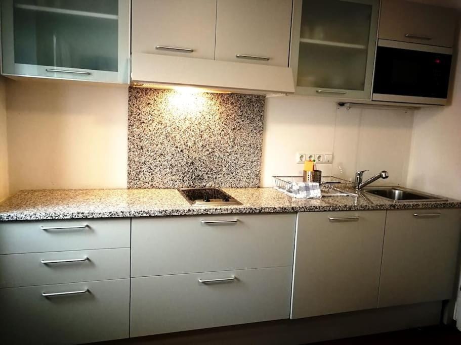 Kitchen or kitchenette, minibar, stove