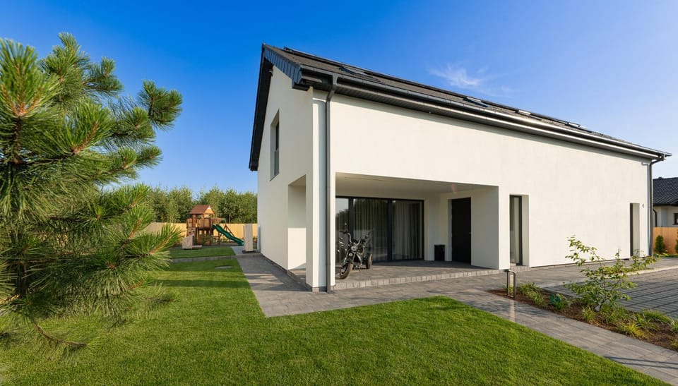 Property building, Facade/entrance, Day, Children play ground
