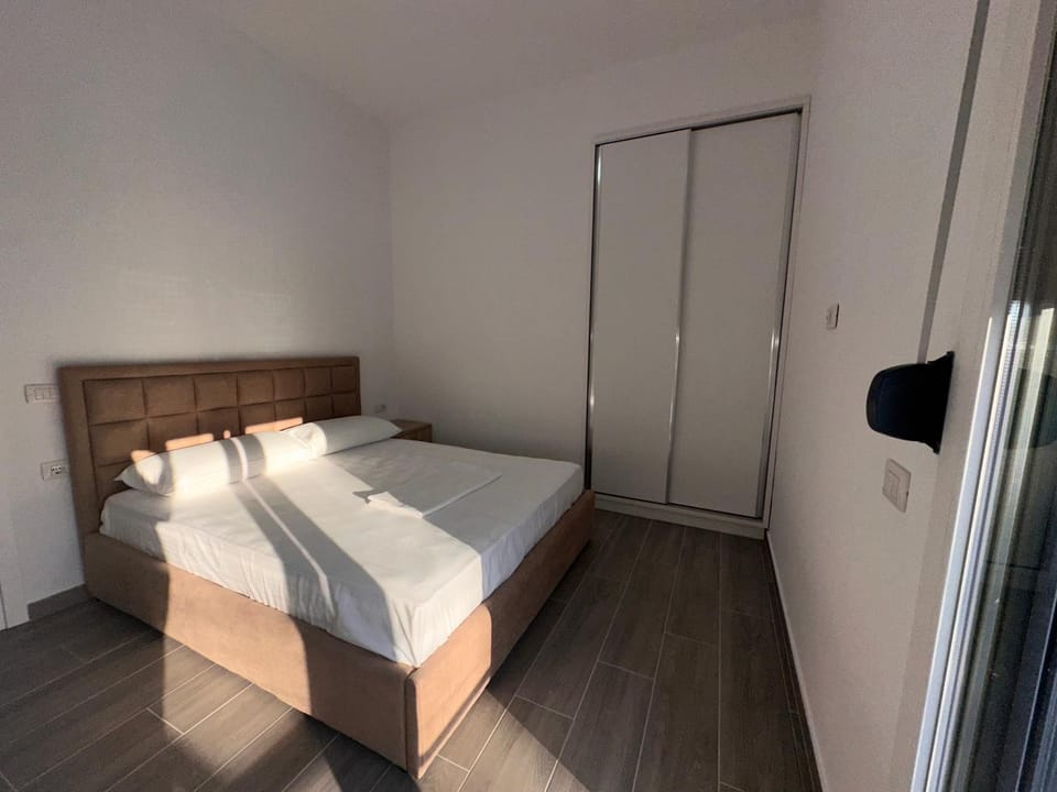 Bed, Photo of the whole room, Bedroom, towels, wardrobe